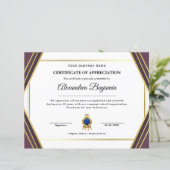 Achievement Appreciate Certificate (スタンド正面)