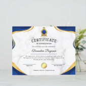 Achievement Appreciate Certificate (スタンド正面)