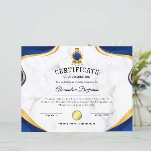 Achievement Appreciate Certificate (スタンド正面)