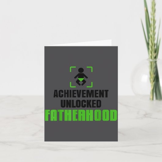 Achievement Unlocked Fatherhood Gamer Video Games  カード (正面)