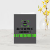 Achievement Unlocked Fatherhood Gamer Video Games  カード (黄色い花)