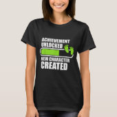 Achievement Unlocked New Character D Funny Pregnan Tシャツ (正面)