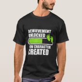Achievement Unlocked New Character D Funny Pregnan Tシャツ (正面)