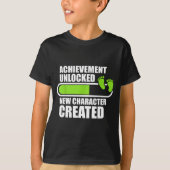 Achievement Unlocked New Character D Funny Pregnan Tシャツ (正面)