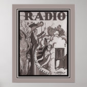 Achille Mauzan Vintage Radio Ad ポスター (正面)