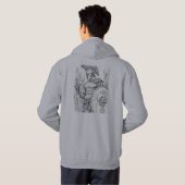 Achilles Greek Hero Warrior Sketch Art Hoodie パーカ (裏面フル)