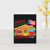 Acho La Navidad Es Otra Cosa Boricua Christmas Vib カード (黄色い花)