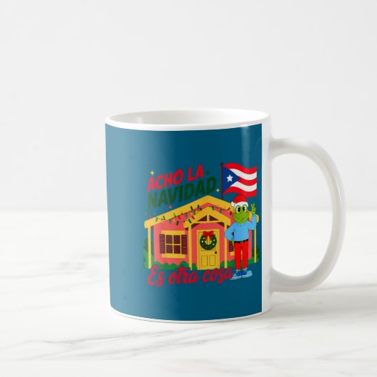 Acho La Navidad Es Otra Cosa Boricua Christmas Vib コーヒーマグカップ (右)