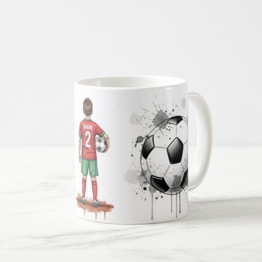 Achraf Hakimi Morocco National Team Mug, Football  コーヒーマグカップ (正面右)