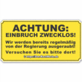 ACHTUNG:エインブルック・ズヴィックロ! シール (正面)