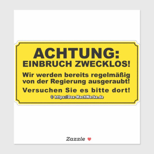 ACHTUNG:エインブルック・ズヴィックロ! シール (シート)