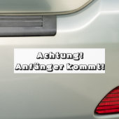 Achtung! Anfänger kommt! バンパーステッカー (車上)