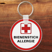 Achtung - Bienenstich Allergie キーホルダー (正面)