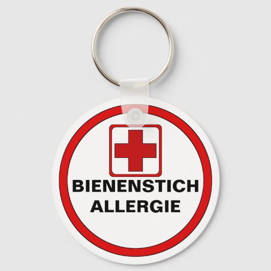 Achtung - Bienenstich Allergie キーホルダー (正面)