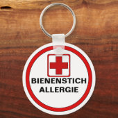 Achtung - Bienenstich Allergie キーホルダー (正面)