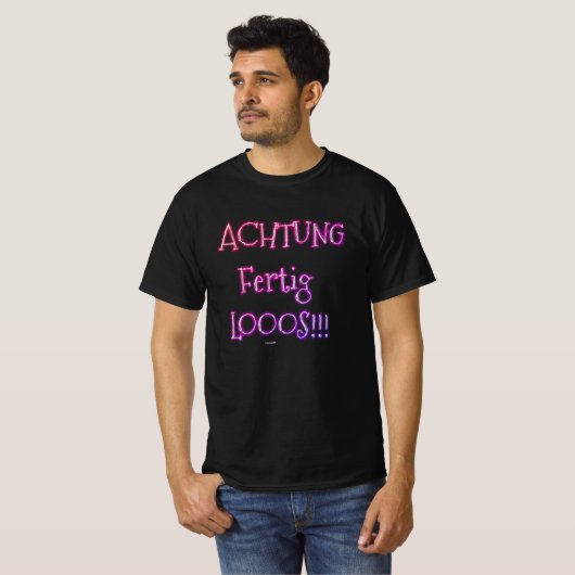 Achtung- Fertig - LOS! - Tシャツ (正面フル)