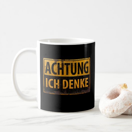 ACHTUNG, Ich Denke – ドイツ語警告標識, Advance I コーヒーマグカップ (ドーナツ)