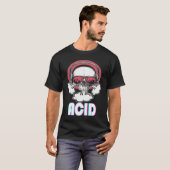 Acid Disco Music Techno Trance Skull Tシャツ (正面フル)