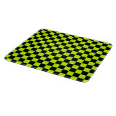 Acid green black checkerboard pattern カッティングボード (角)