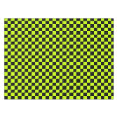 Acid green black checkerboard pattern テーブルクロス (正面(横))