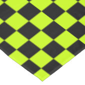 Acid green black checkerboard pattern テーブルクロス (アングル)