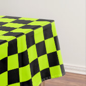 Acid green black checkerboard pattern テーブルクロス (インサイチュ)