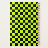 Acid green black checkerboard pattern プランナー手帳 (裏面)