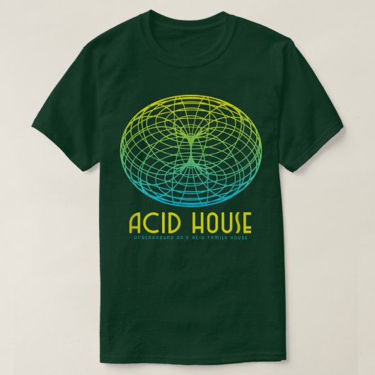 Acid House 90s Rave Classic House Music Tシャツ (デザイン正面)