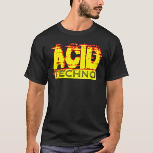 Acid Techno 303 Rave DJ Bassline Clubbing Festival Tシャツ (正面)