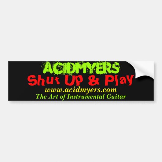 ACIDMYERSは、締め、bumberのステッカーを遊びます バンパーステッカー (正面)