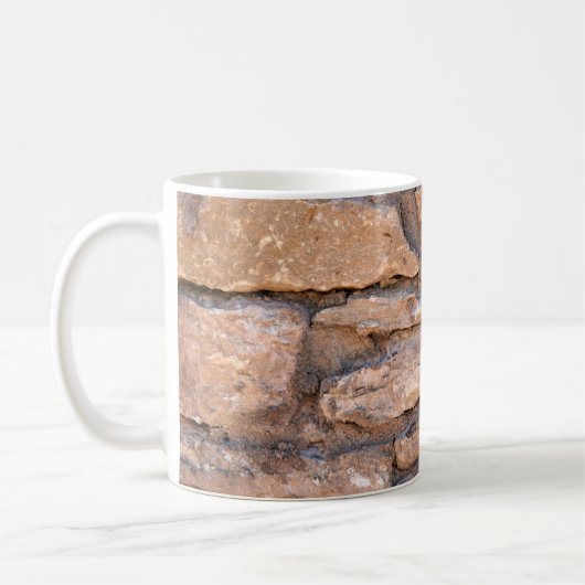 acientレンガの壁。レンガグランジの壁の背景B コーヒーマグカップ (左)