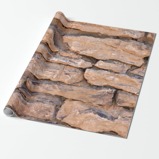 acientレンガの壁。レンガグランジの壁の背景B ラッピングペーパー (アンロールド)