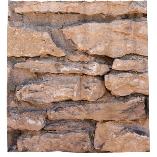 Acient brick wall. Grunge brick wall background. B シャワーカーテン (正面)