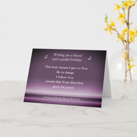 ACIM誕生日カードこの聖なる瞬間 カード (黄色い花)