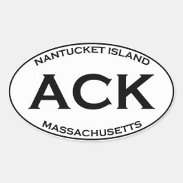 ACK – マサチューセッツ州ナンタケットアイランド 楕円形シール
