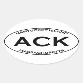 ACK – マサチューセッツ州ナンタケットアイランド 楕円形シール