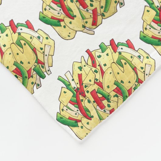 Ackee and Saltfish Codジャマイカカリブの食品 フリースブランケット (角)