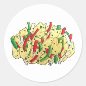 Ackee and Saltfish Codジャマイカカリブの食品 ラウンドシール (正面)