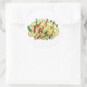 Ackee and Saltfish Codジャマイカカリブの食品 ラウンドシール (バッグ)