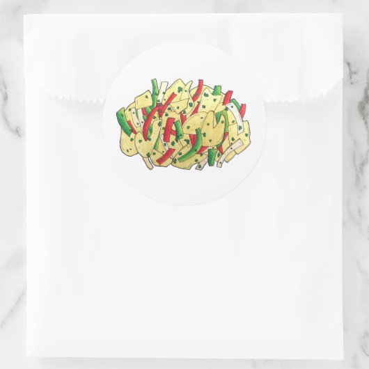 Ackee and Saltfish Codジャマイカカリブの食品 ラウンドシール (バッグ)