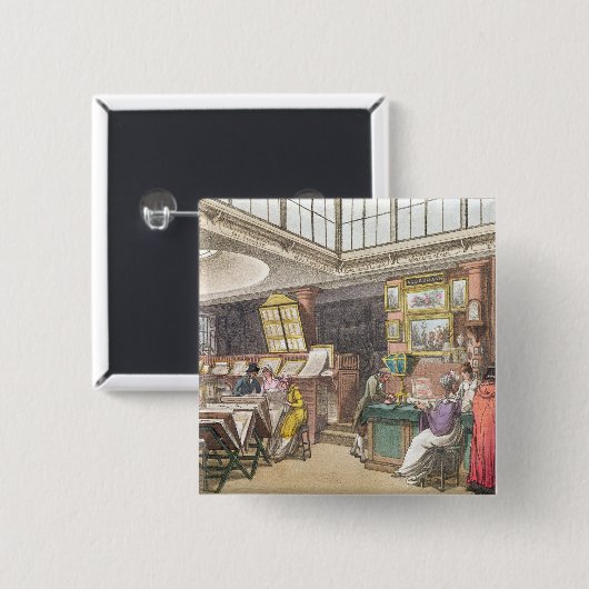 Ackermannの「芸術の貯蔵場所、Litからのインテリア 缶バッジ (正面&裏面)