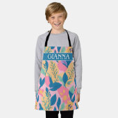 Ackieモニタパステルカラフルパタパーソナライズされたーン エプロン (着用した状態)