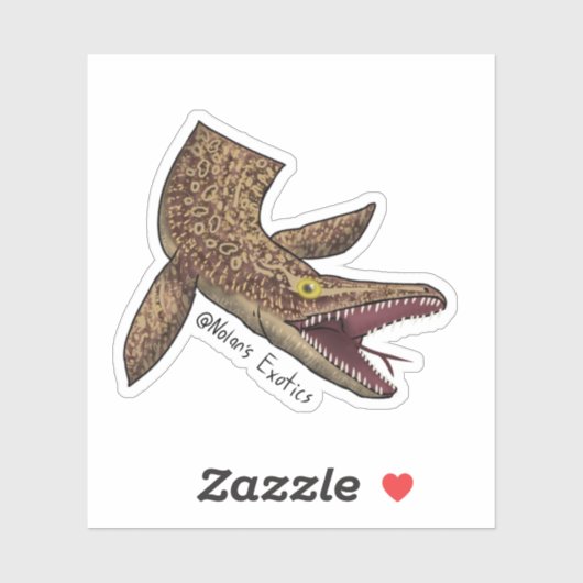 Ackie monitor-Mosasaurus sticker シール (シート)