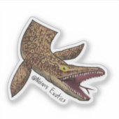 Ackie monitor-Mosasaurus sticker シール (正面)