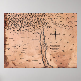 Acktarポスターの地図 ポスター