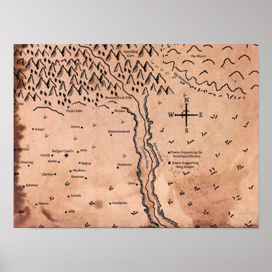 Acktarポスターの地図 ポスター (正面)