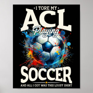 ACL手術リカバリー、膝の手術サポート サッカー ポスター