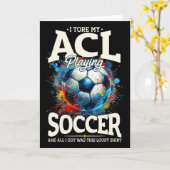 Acl Surgery Recovery, Knee Surgery Support Soccer カード (黄色い花)