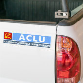 ACLU:米国共産主義弁護士連合 バンパーステッカー (トラック上)