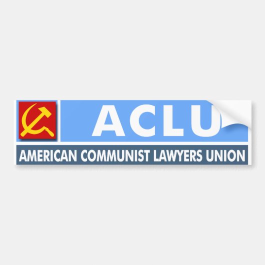 ACLU:米国共産主義弁護士連合 バンパーステッカー (正面)